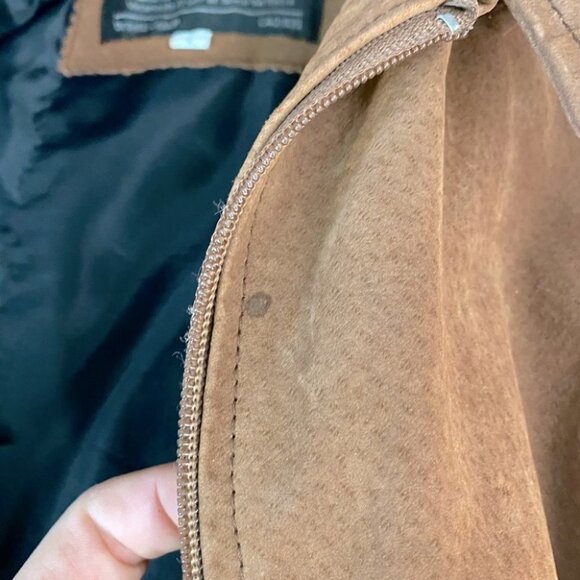 Vintage Cosa Nova Long Brown Leather Coat L - Picture 11 of 16